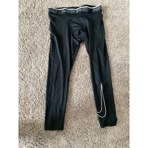 Nike Pro Dri Fit 3/4 Black Tights - Picture 4 of 12